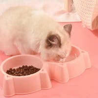 صحن اكل مزدوج للقطط والحيوانات الاليفة