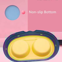 صحن أكل مزدوج لاطعام الحيوانات الاليفة - مأكلية قط...