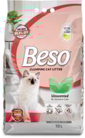Beso clumping cat litter رمل قطط بيسو 10L روائح مخ...
