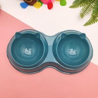 مأكلية صحن اكل مزدوج للقطط والحيوانات الاليفة