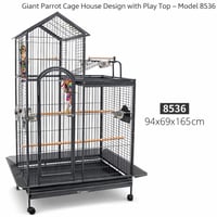 قفص ببغاوات عملاق بتصميم المنزل مع منطقة لعب – Gia...