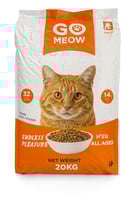 طعام قطط Go Meow بالدجاج – 20 كجم | بروتين 32% دهو...