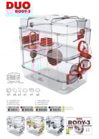 زولوكس رودي 3 قفص ثنائي - ألوان متعددة ZOLUX Rody....