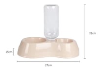 موزع الطعام الجاف 2 في 1 للحيوانات الاليفة مع قارو...