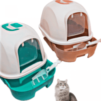 ليتر بوكس مغلق مع درج سحب ومجرفة اضافية - حجم كبير