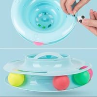 لعبة قطط - القطة الذكية مع الريشة لعبة البرج 4 كرا...