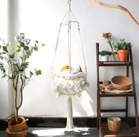 سلة تشميس القطط والحيوانات الاليفة مكرمية منسوجة ي...