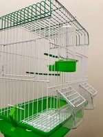 قفص طيور معدني بحواف مستطيلة الشكل قفص ببغاوات روز...