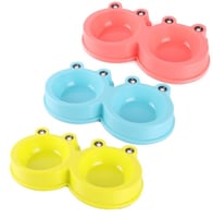 صحن طعام مزدوج نمط الضفدع للقطط والحيوانات الاليفة...