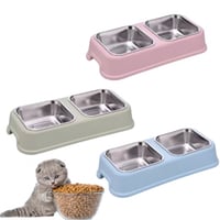 وعاء مزدوج للاكل الجاف والرطب أو الحلوى والماء - ح...