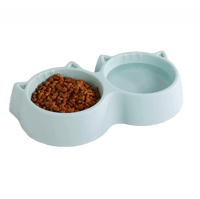 صحن اكل مزدوج للقطط والحيوانات الاليفة