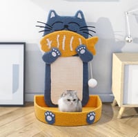 خداشة قطط بقاعدة ثابتة لوحة خدش القطط - سرير للقطط...