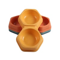 مأكلية صحن اكل مزدوج للقطط والحيوانات الاليفة