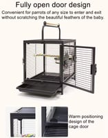 قفص طيور قفص ببغاء حديدي لتربية الطيور صندوق نقل ط...