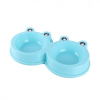 صحن طعام مزدوج نمط الضفدع للقطط والحيوانات الاليفة...