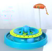 لعبة قطط الصحن الدوار - العاب قطط وحيوانات اليفة