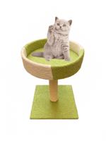 خداشة للقطط 2*1 عمود خدش مع سرير دائري قطني مريح /...