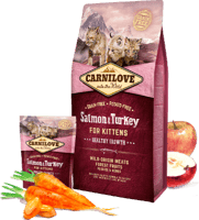 كارنيلوف وجبة السالمون والديك رومي طعام جاف للقطط...