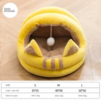 سرير الحيوانات الاليفة بيت قطط دائري للكيتن- كوخ ق...