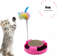 لعبة قطط مع لوحة خدش دائرية وسنارة ريشة العاب قطط...