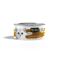 كتكات الدجاج واللحم البقري في المرق 12 Kit Cat Gravy Chicken & Beef