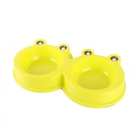 صحن طعام مزدوج نمط الضفدع للقطط والحيوانات الاليفة...