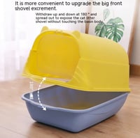 ليتر بوكس مغلق مع باب شفاف ومجرفة اضافية - حجم كبي...