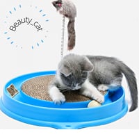 لعبة قطط - لوحة خدش دائرية مع 2 كرة بلاستك