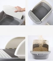 ليتر بوكس مودرن مع مجرفة وفلتر لتنقية الرمل - حجم...