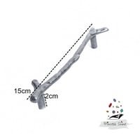 330 - مقبض فرع شجرة كبير فضي ( قطعتين )