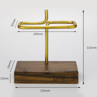حامل فلاتر قهوة ورقية خشبي ذهبي cd-22