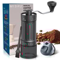 مطحنة قهوة يدوية بترس سيراميك اسود و تحكم خارجي با...
