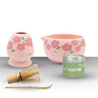 بكج طقم ماتشا وردي بزهور