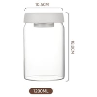 وعاء زجاجي لحفظ حبوب القهوة مع صمام هواء 1200 مل أ...