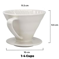 قمع تقطير القهوة v60 مقاس v02 1 الى 4 اكواب