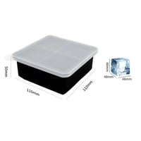 قالب ثلج سيليكون من نيت 4 حبات - black -