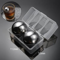 مجموعة من كرتين كبيرتين من الفولاذ المقاوم للصدأ ب...