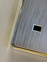 فيش ثلاثي 13A بيانو باللون الفضي المعتق