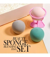 طقم اسفنجة مكياج مع ستاند من او تو او 3 قطع