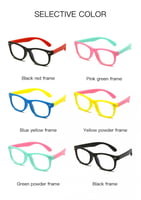 إطار نظارة طبية للاطفال إطار اسود+أحمر Black Red F...