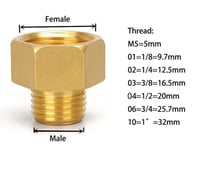 تحويلة من 1/8 بوصة إلى 1/8 بوصة
