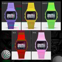 ساعة إلكترونية لون بنفسجي F-91W