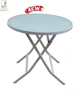 طاولة دائرية تسفيط - طاولة قابلة للطي - مقاس 80*80