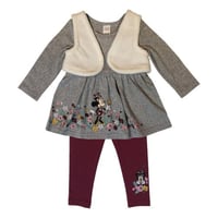 بدلة بناتي دافئة 3 قطع ميني ماوس من ديزني