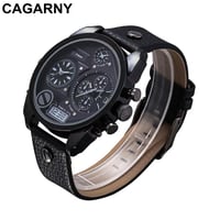 ساعة CAGARNY 6822 رجالية بسوار جلدي – تصميم أنيق و...