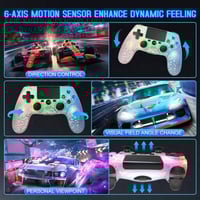 يد تحكم لاسلكية RGB بتصميم متشقق – متوافقة مع PS4/...