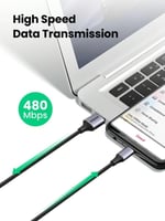 UGREEN كابل USB مضفر 18 واط ميكرو – شحن سريع متواف...