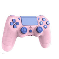 يد تحكم وردية لأجهزة PC/PS4/ Pro/Slim مع بطارية قا...