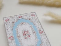 دفتر مذكرة بتصميم سجاد شرقي كلاسيكي (سماوي)