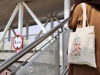 توت باق Tote bag من القطن بتصميم Stones (ملون)